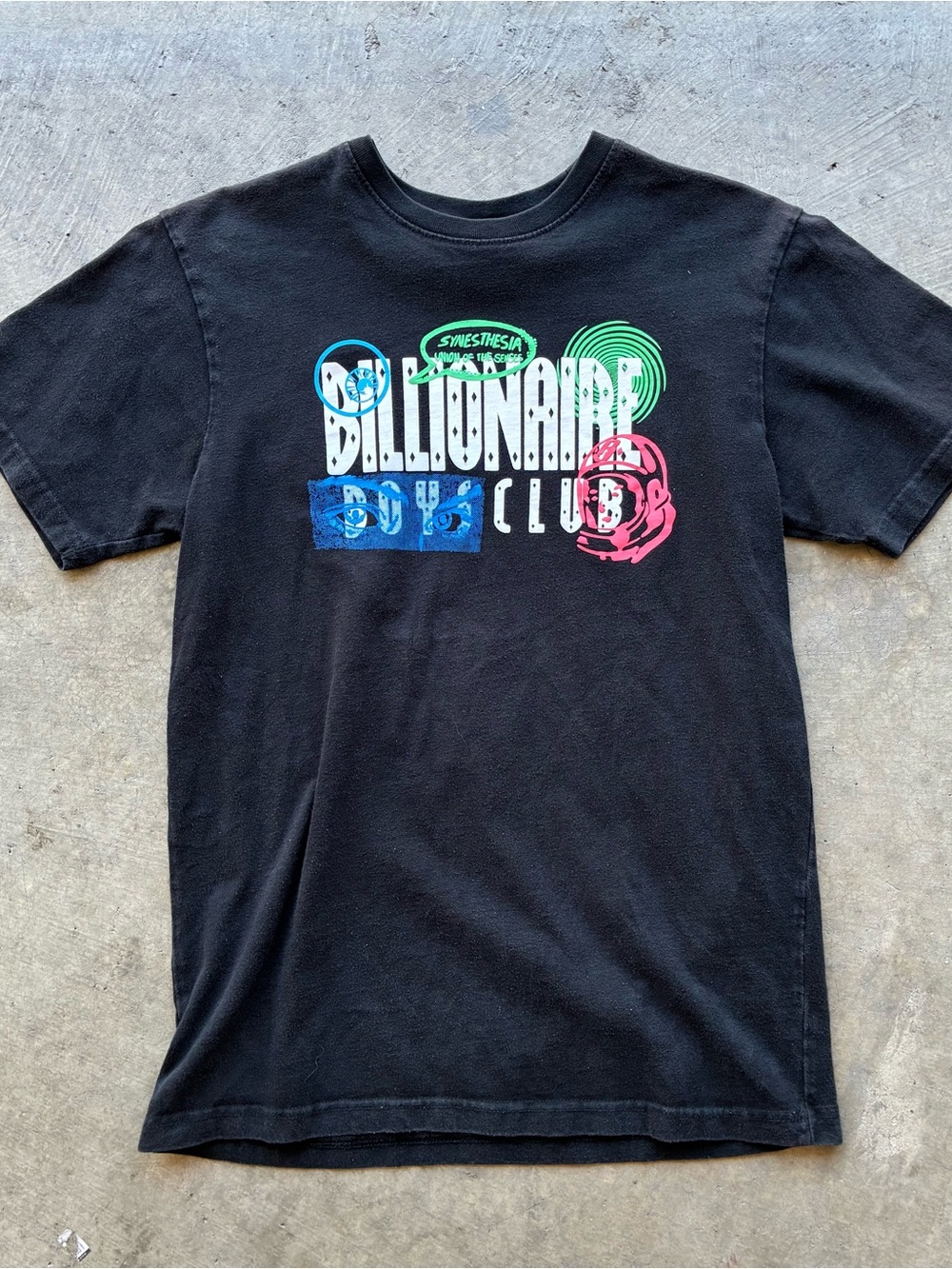 Billionaire Boys Club Black Tee with Neon Multicolor Logo